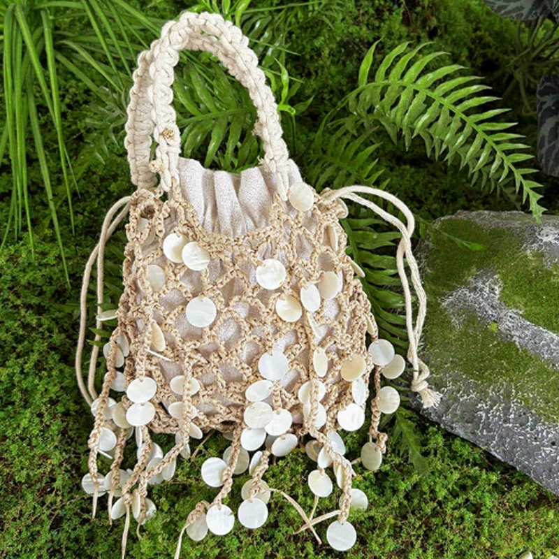 

Плетеные сумки на плечо ручной работы из ротанга, большая вместительная женская сумка, богемные повседневные дорожные сумки, летние пляжные сумки