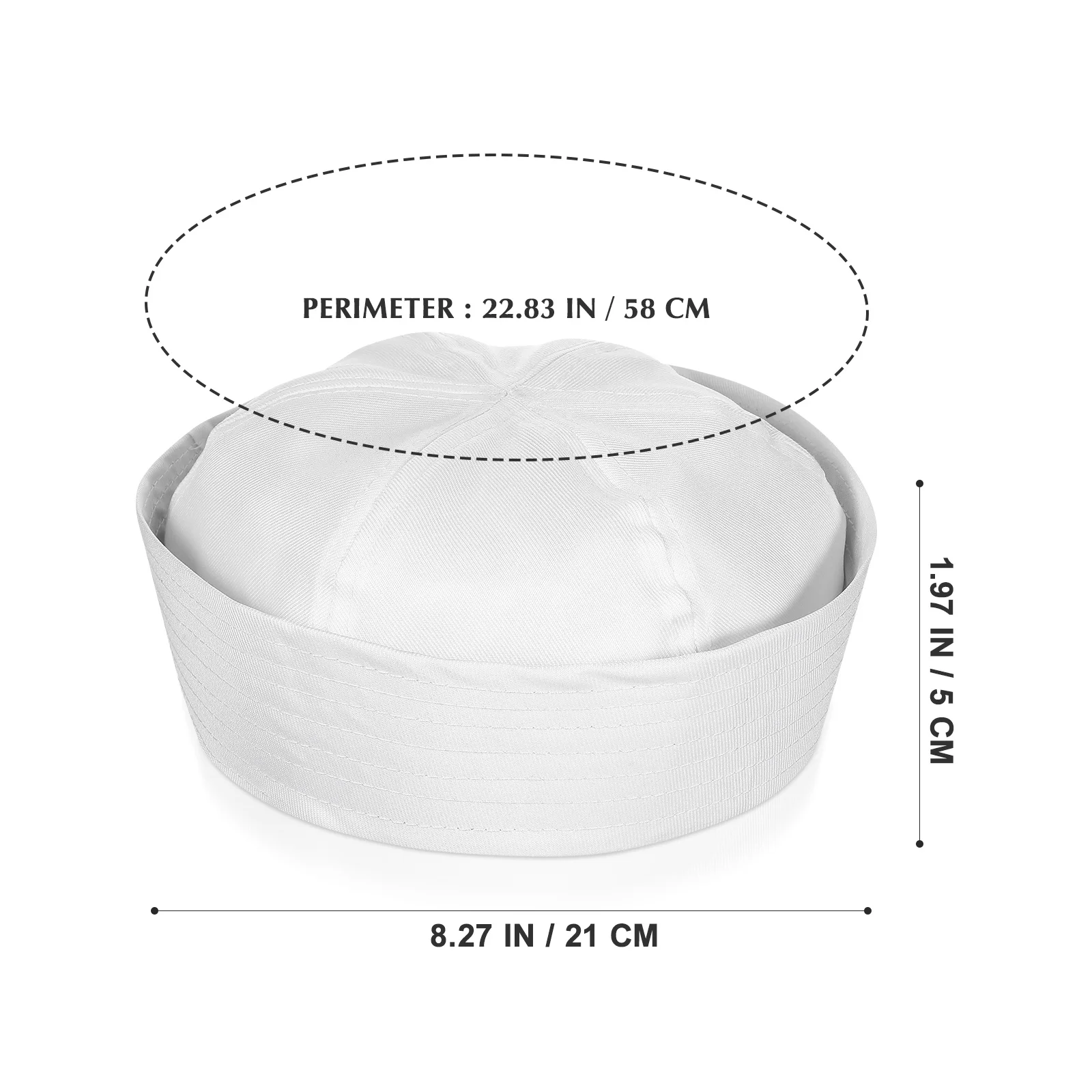 1 قطعة قبعة بحار بيضاء قسط مريحة لجميع القديسين حفلة تنكرية يخت كرنفال دور اللعب قبعة بحار زي القبعات #4