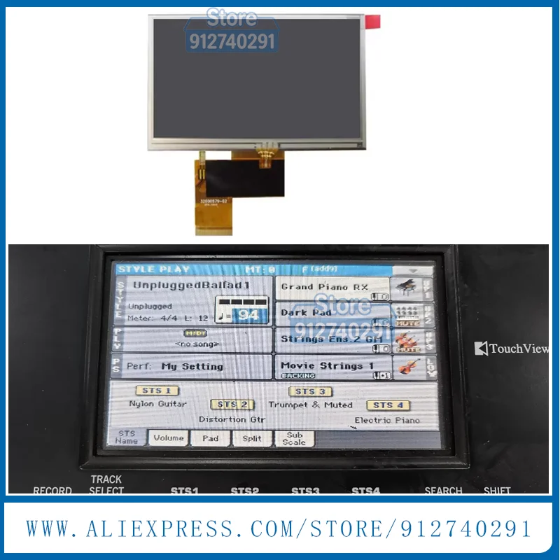 Original 5 Inch LCD For Korg PA300 / Korg PA-300 PA 300 LCD Display Screen With Touch Screen Panel 40 Pin 480*272