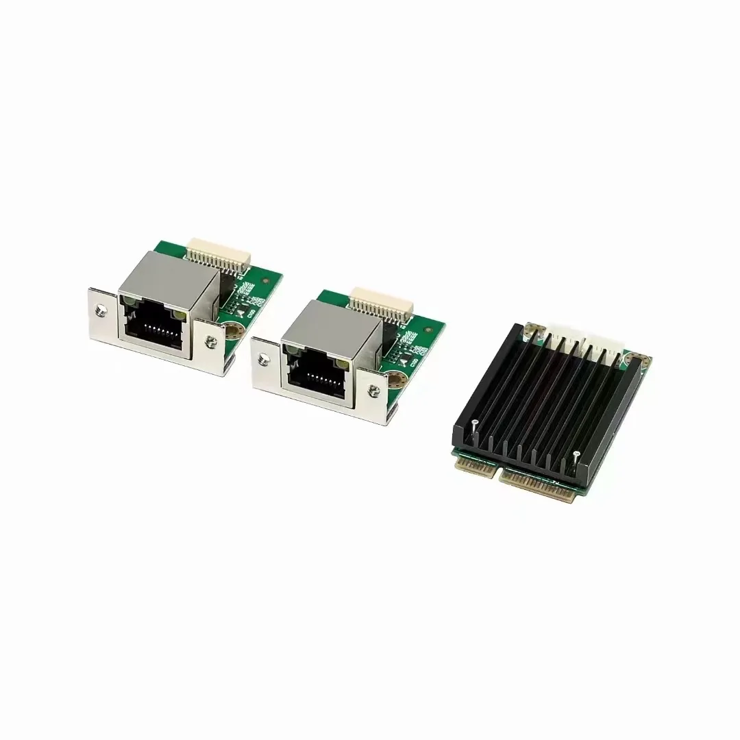 Mini Pcie Naar Dual Port Gigabit Bedrade Netwerkkaart I210 Mpcie Rj45 Server Netwerkkaart I210-T2