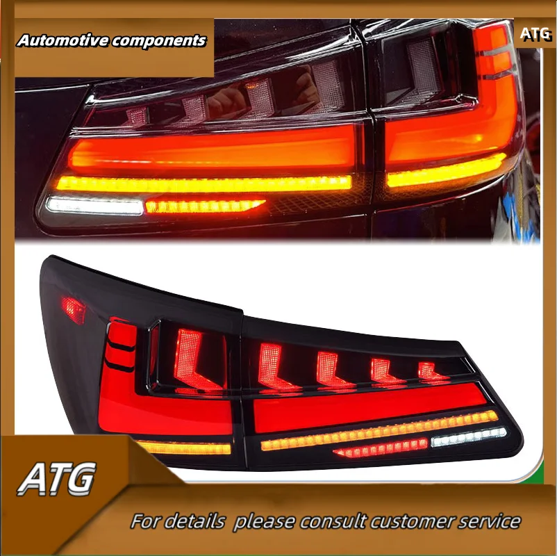 Taillight Assembly for 06-12 Lexus IS250/IS300 Modified with LED Streaming Running Rear Tail Lights