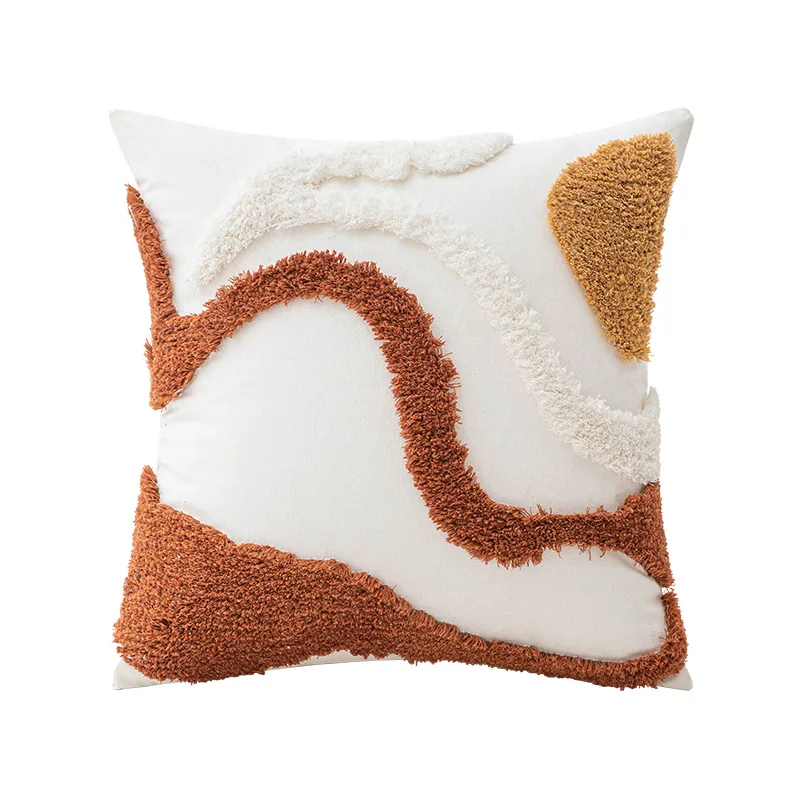 45x45cm Coffee Bohemian Throw Pillow Cover Living Room Sofa Cushion Cover Window Home Decoration Pillowcase