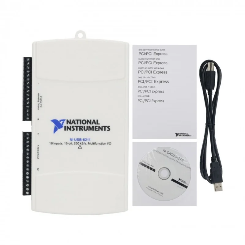 USB-6211 OEM DAQ USB 779676-01 Multifunction I/O 16 Input 16Bit 250KS/s Data Acquisition Card for NI