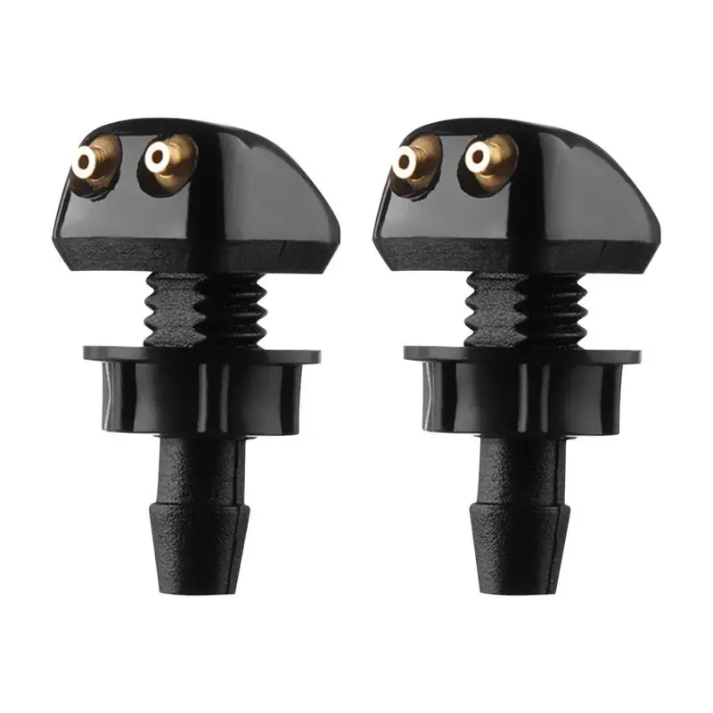 2Pcs/set Car Front Windshield Washer Wiper Nozzle Replacement Water Spout Outlet Sprayer Car Accessories for Replacement Parts