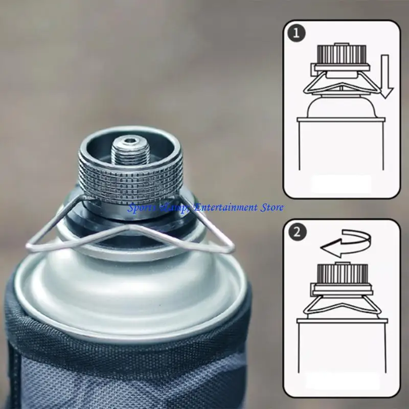 G7NF Aluminum Alloy Lockable Gas Convert Adapter Portable Gas Conversion Tool Quick Practical Tool for Outdoor Activities