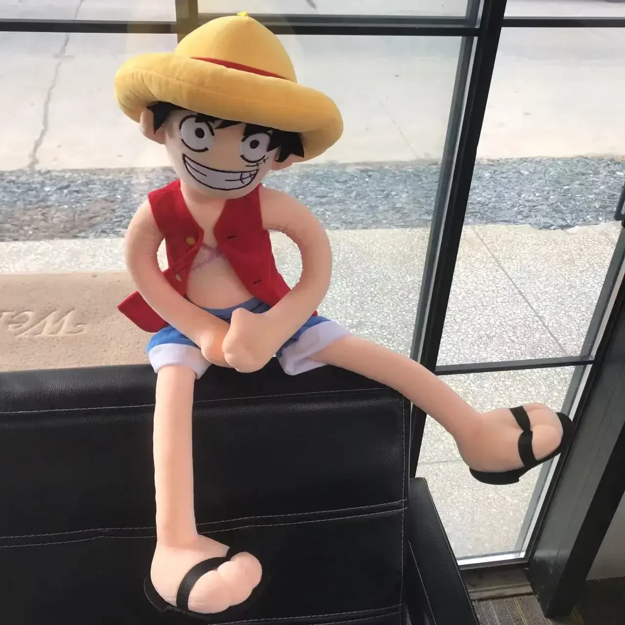 VIP Duży 85cm ONE PIECE Luffy Plush Suffed Toy Doll Przyjaciel dziecka miękki bawełniany model Łóżko Trzymaj poduszkę wystrój domu prezent dla dzieci / dziecka