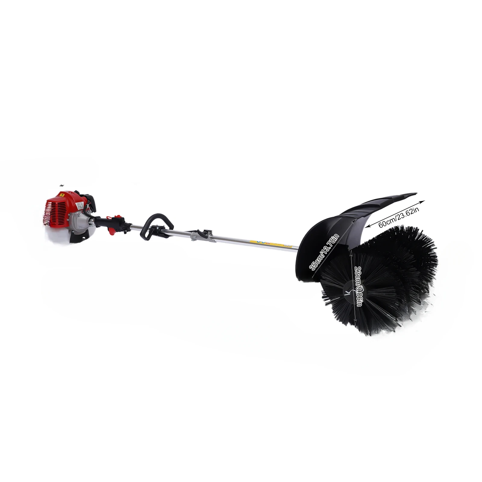 For 2.3PH 52cc Handheld Sweeper Broom Walkway Turf Cleaning Machine