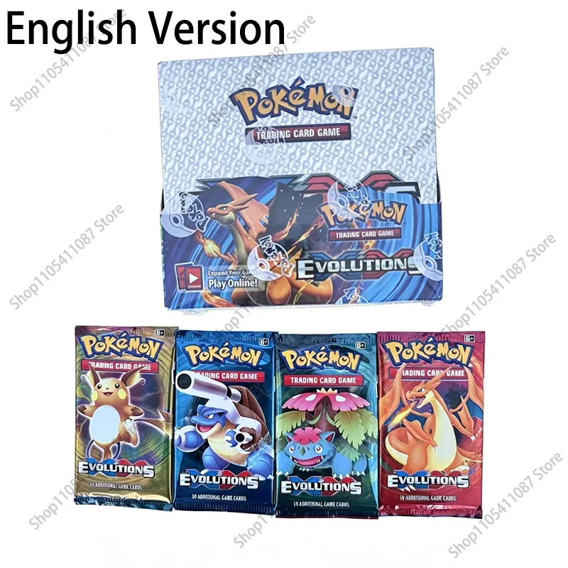 Boîte de 360 cartes Pokémon Evolutions Battle Style Booster, jeu de cartes à collectionner TCG, cartes Pokémon pour enfants, jouet