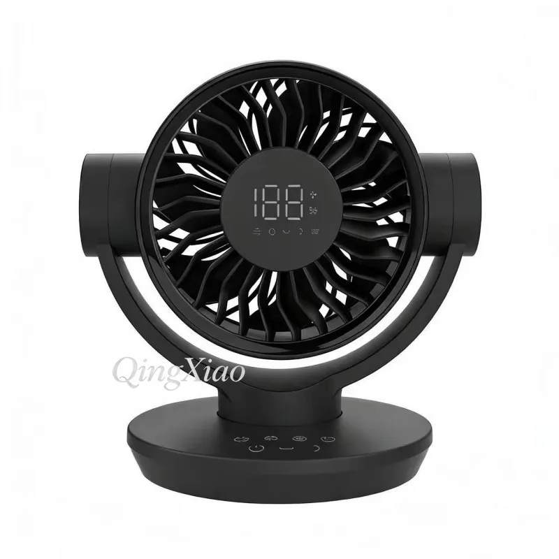 New Desktop Fan Touch Screen Remote Stepless Speed Silent Digital Display Auto Swing Circulation Small Cooling Household Fan
