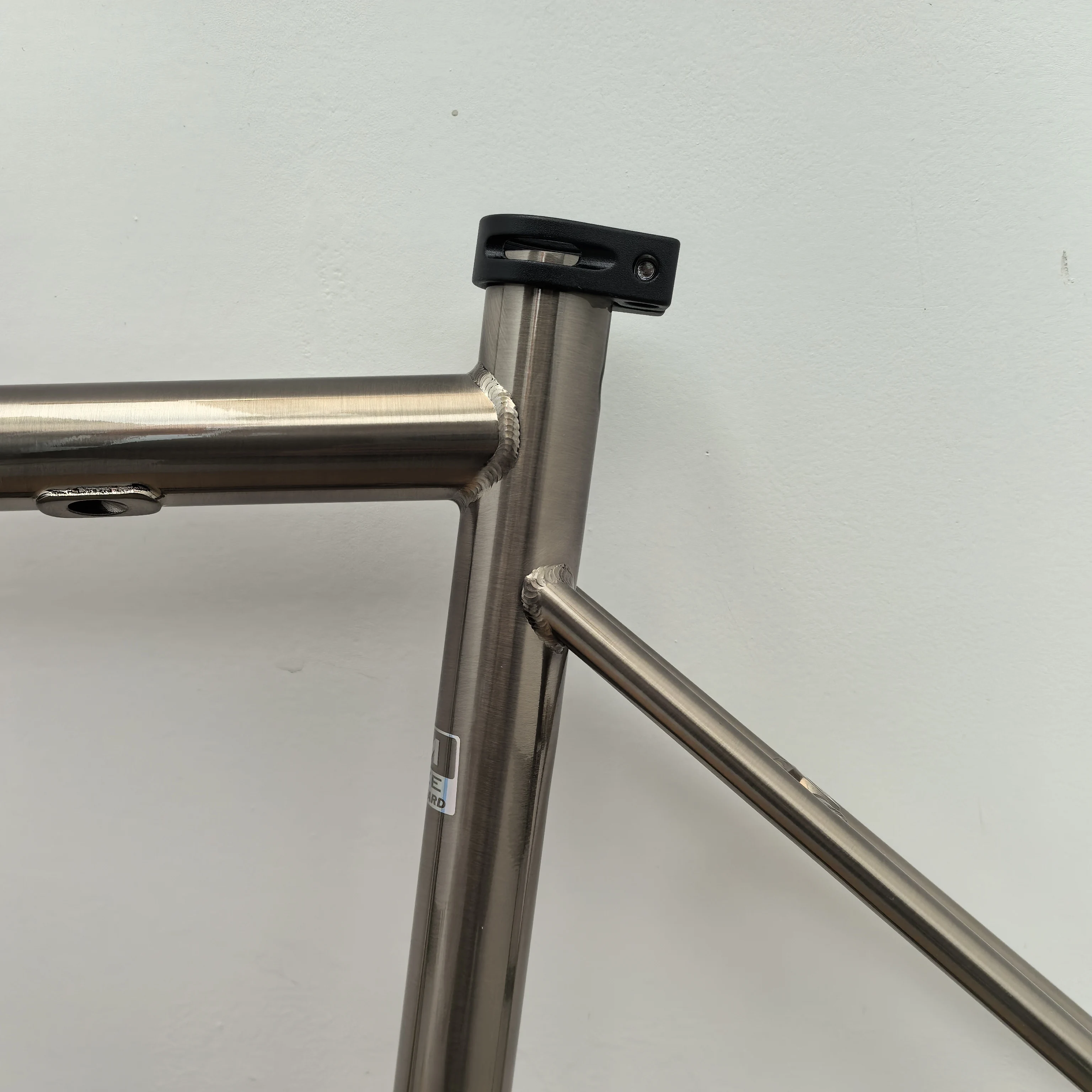 Image 6: Cadre de vélo de route en acier chromé SEABOARD CR03 avec fourche en carbone-routage de câble interne pneu 28C Compatible avec les roues QR 700C
