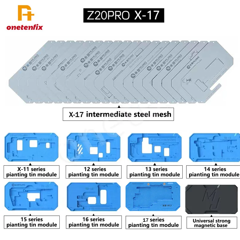 MiJing Z20 Pro Magnetic Stencil Fixture For iPhone X-17 PRO MAX