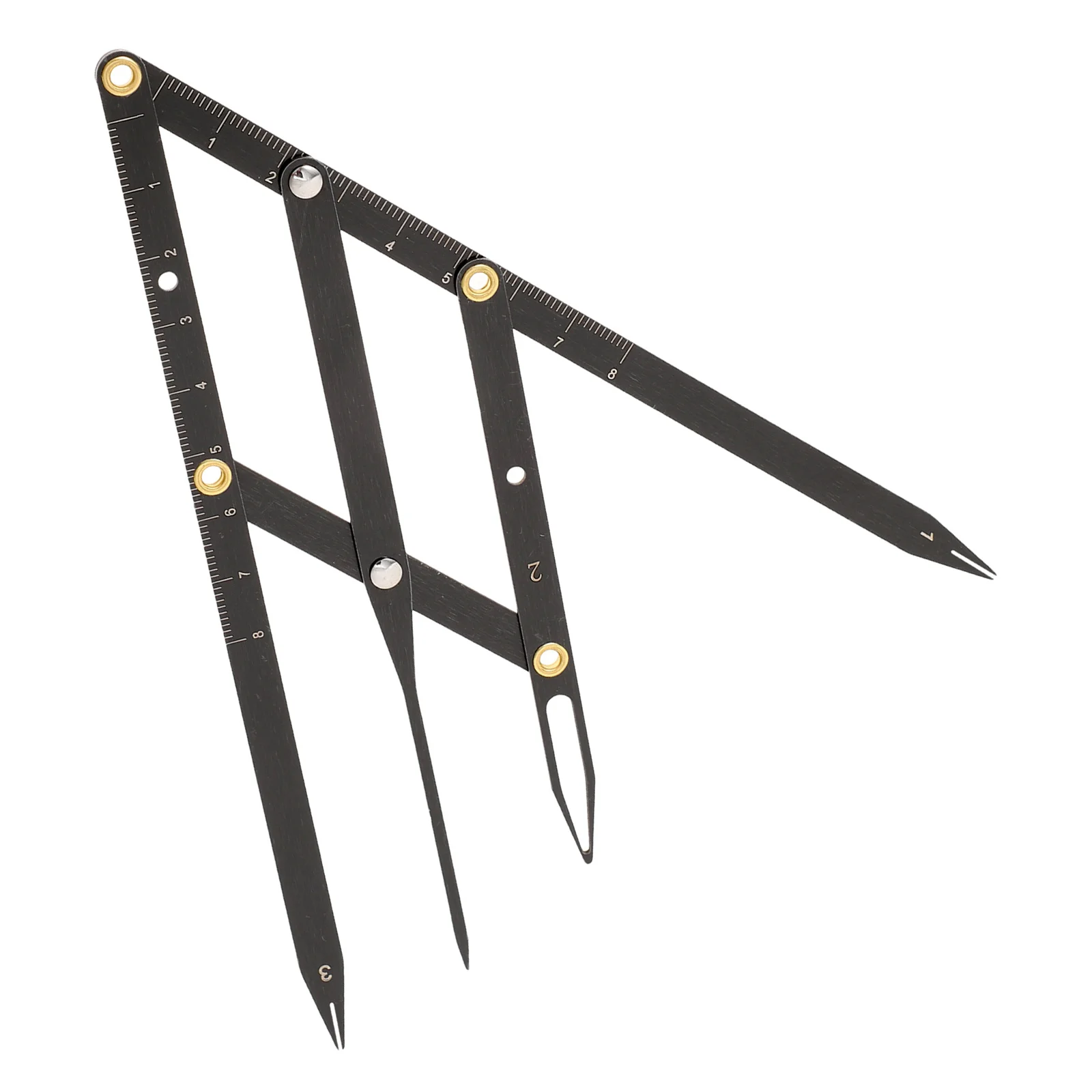 1Pcs Eyebrow Ruler Adjustable Stainless Steel Sliding Three-Point Measuring Tool Golden Ratio for Microblading