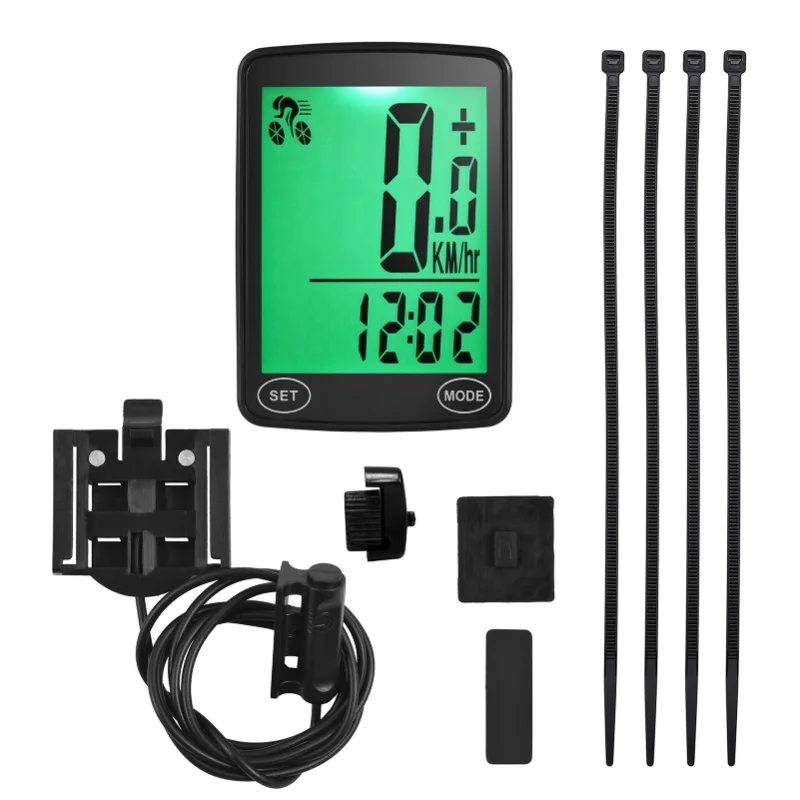 

Водонепроницаемый велокомпьютер с LED-подсветкой, велосипедный спидометр, одометр, счетчик калорий и дисплей температуры