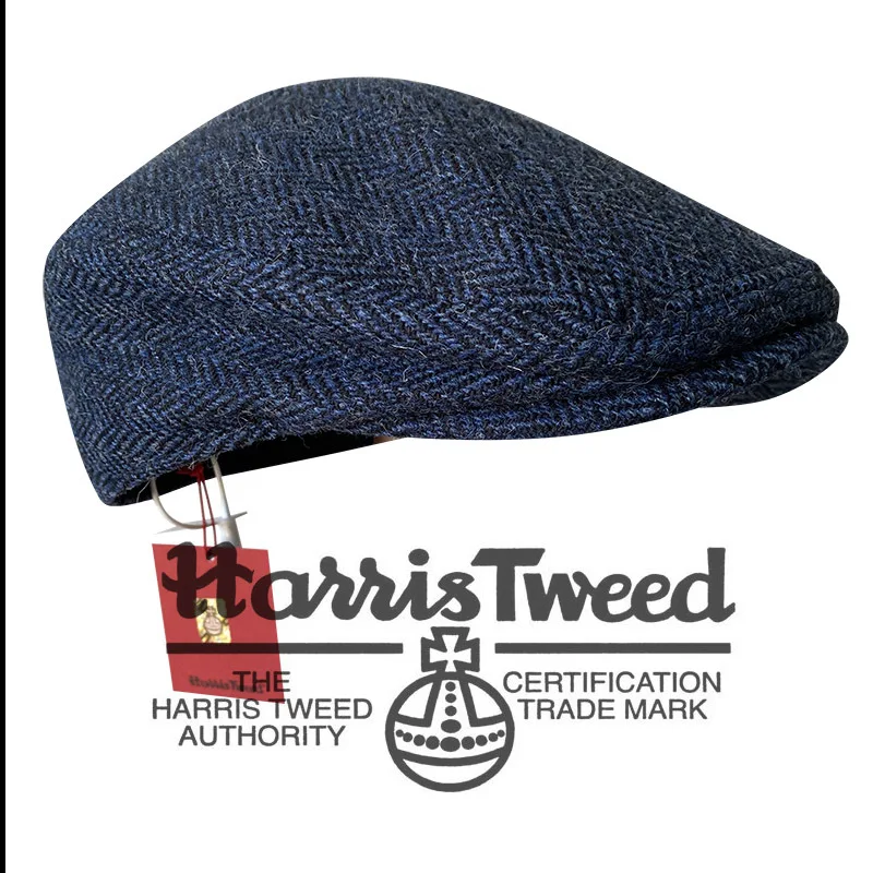 100% Pure Wool Harris Tweed Beret | Unisex British-Style Painter Hat Multiple Sizes Available Headwear for Men and Women