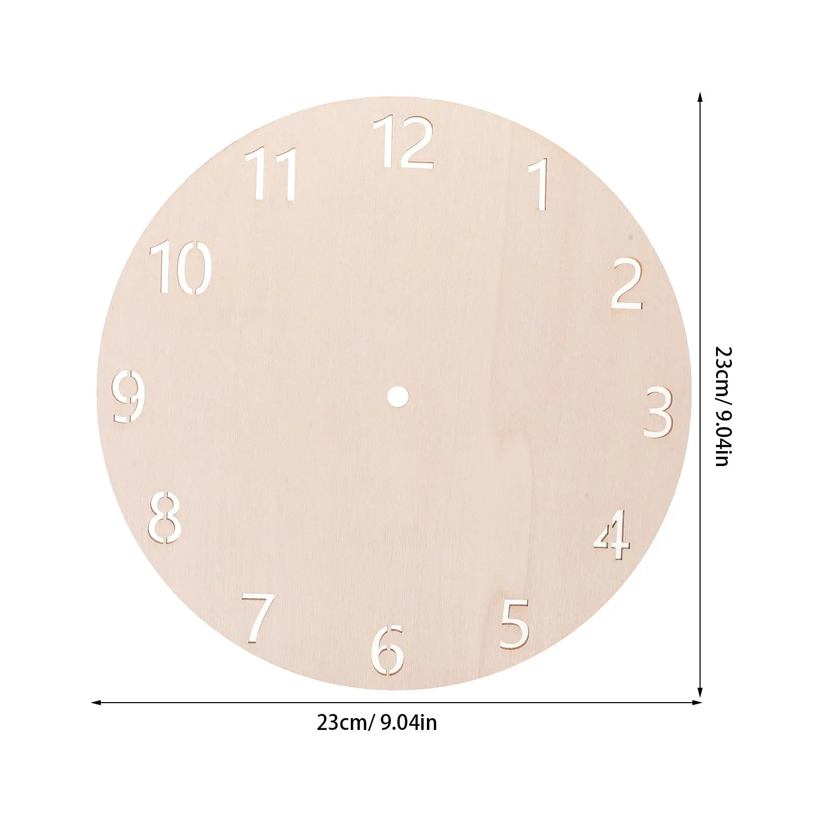 4Pcs Wooden Clock Blank 9Inch Round Dial Plate Unfinished DIY Painting Craft Wall Clock Face Kit Art Decor
