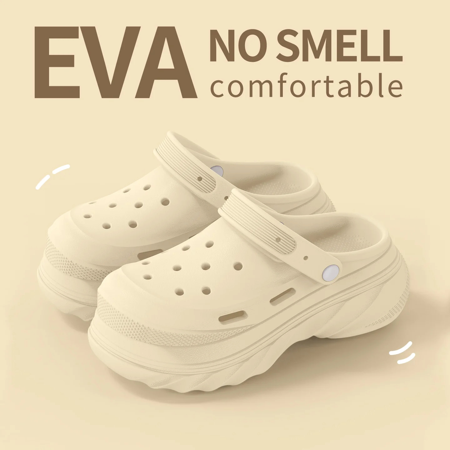 

Women's Summer Anti-Slip Wear-Resistant Soft-Soled Covered Toe Thick-Heeled Casual Slippers Indoor Outdoor Slip-On Shoes