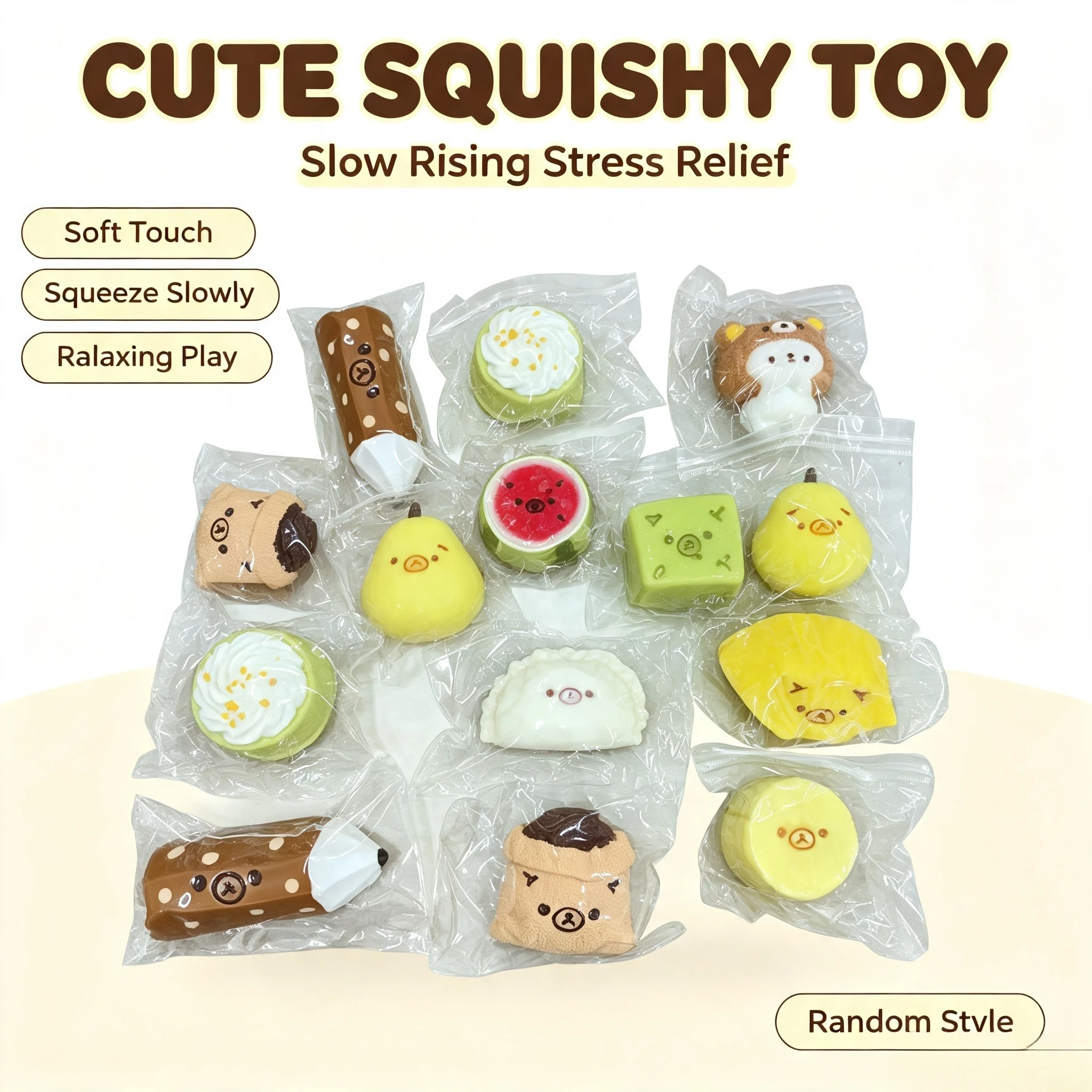 Multiple Styles Rilakkuma Squishy Fidget Toy Slow Rising Soft Squeeze Stress Relief Birthday Gift image 4