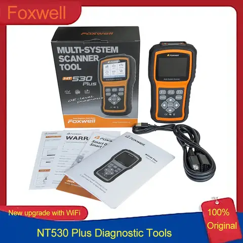 FOXWELL NT530 Plus, WIFI Pofessional Car Obd2 스캐너, 35개 이상의 재설정 기능 에어백, ABS, 오일, EPB 재설정 진단 도구