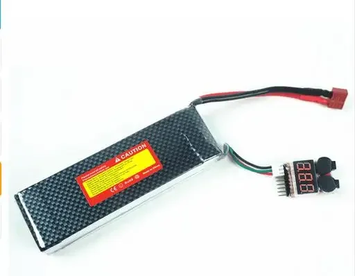 1 Uds Digital 2 en 1 alarma de zumbador bajo/alarma BB 1S-8S Lipo li-on Fe RC medidor de voltaje Monitor probador para batería de helicóptero 35% de descuento