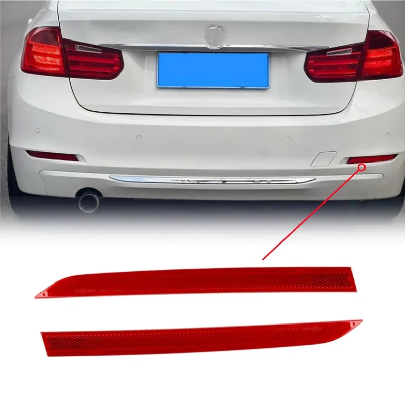 

1 Pair Rear Bumper Marker Reflector Left+Right For BMW 3-Ser F30 F31 M Sport 328i Plastic Reflective Strips Exterior Accessories