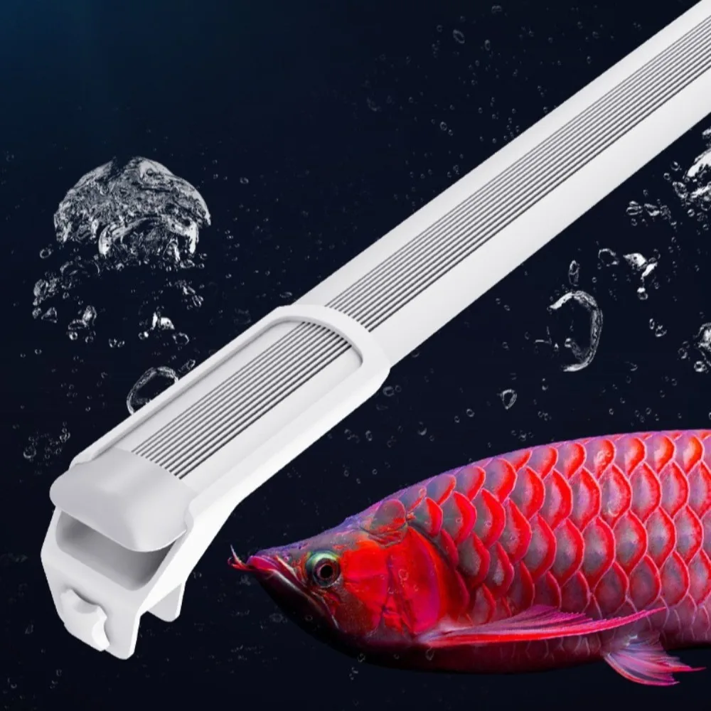 Aquarium LED Light Fixture for Fish Tank with Timer Waterproof 3-Color LED Lamp Ideal for Red Arowana Goldfish Koi Hair Color Li