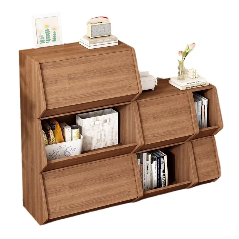 

Safe Bookcase Free Combination Simple Household Integrated Wall Living Room Storage Cabinet Children's Bookshelf Bedside