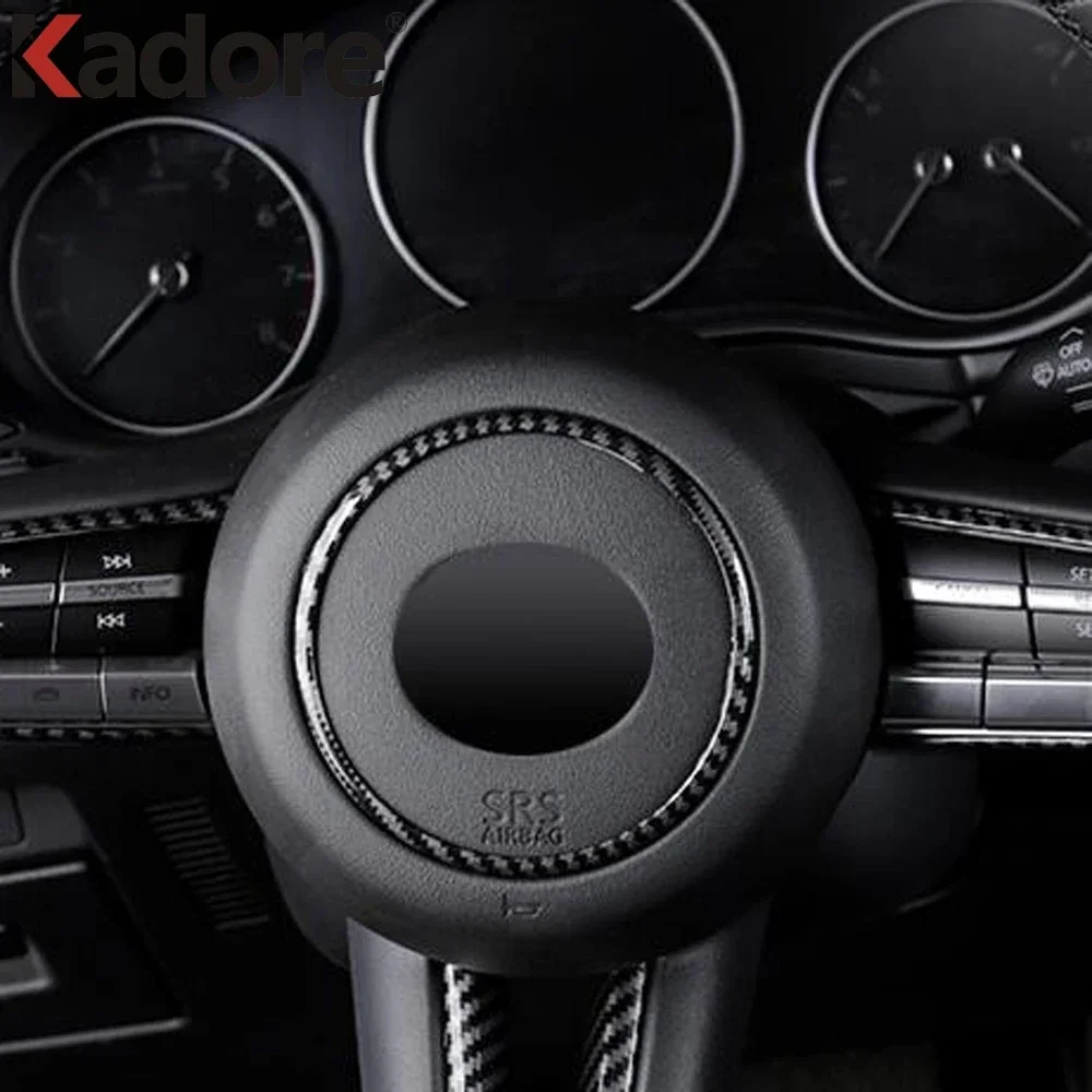 لمازدا CX30 CX-30 2020-2024/ل مازدا CX50 CX-50 2023-2026 عجلة القيادة حلقة القوالب غطاء الكسوة اكسسوارات السيارات