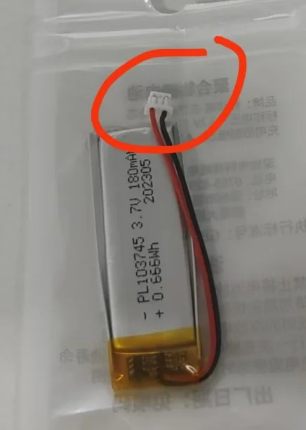 103745 3.7V capacity lithium battery 180mAh intelligent positioning phone remote control with sufficient charging capacity