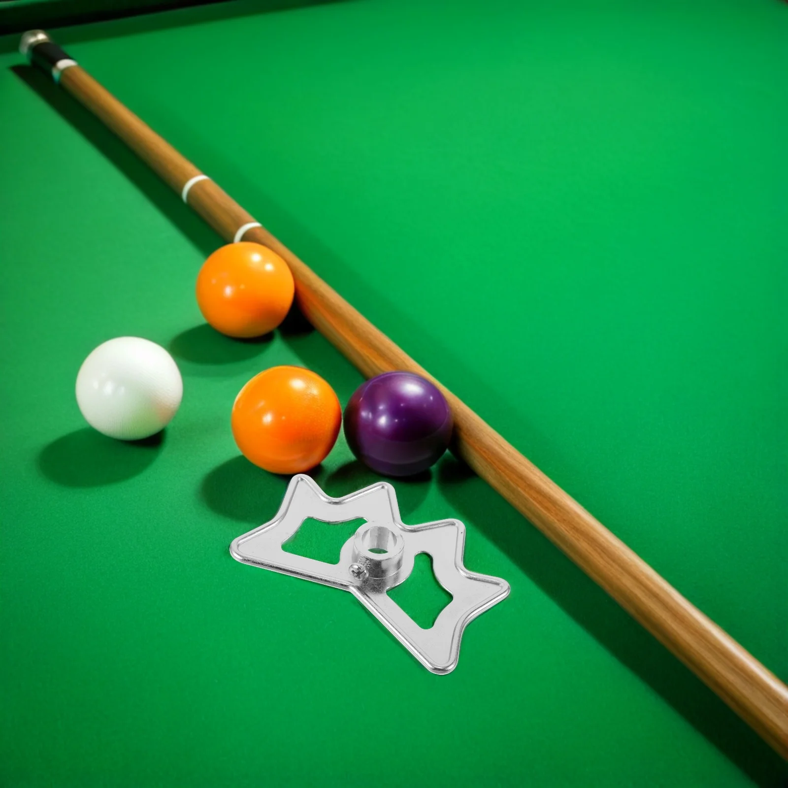 

3Pcs Metal Billiard Cue Rack Five-Claw Design Stable Support for Professional and Leisure Use Pool Bridge Head