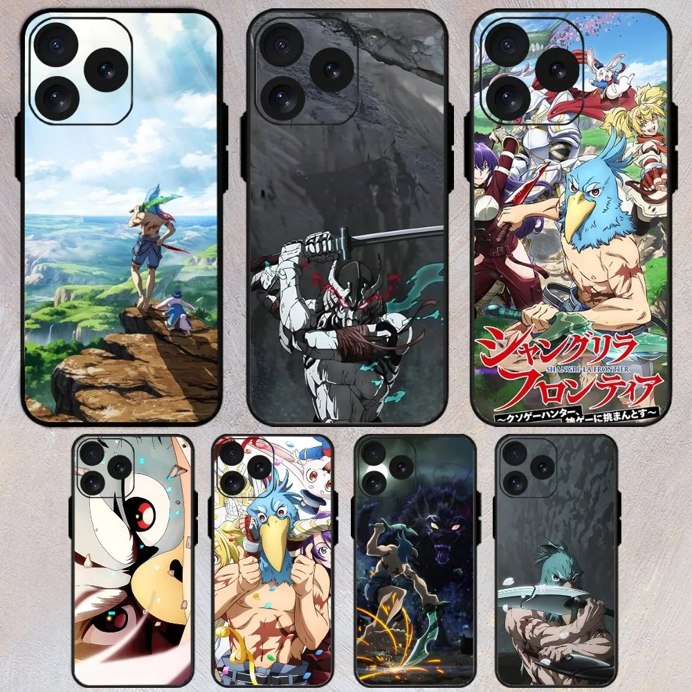 Bilinbili funda de teléfono de Anime Shangri La Frontier, carcasa para iPhone 8, 11, 12, 13 Pro, 14, 15, Mini, X, XR, XS, max, Plus