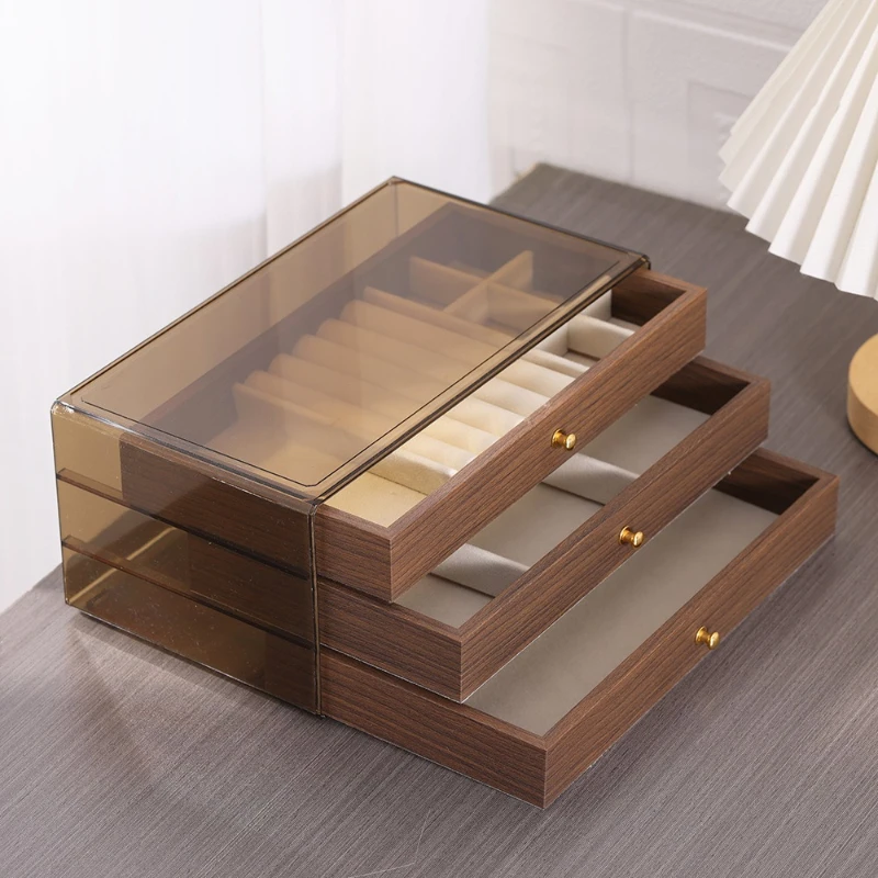 Large Capacity Jewelry Box Women's Jewelry Storage Boxes Ring Earring Necklace Organizer Box Multi-Layer Jewellery Display Stand