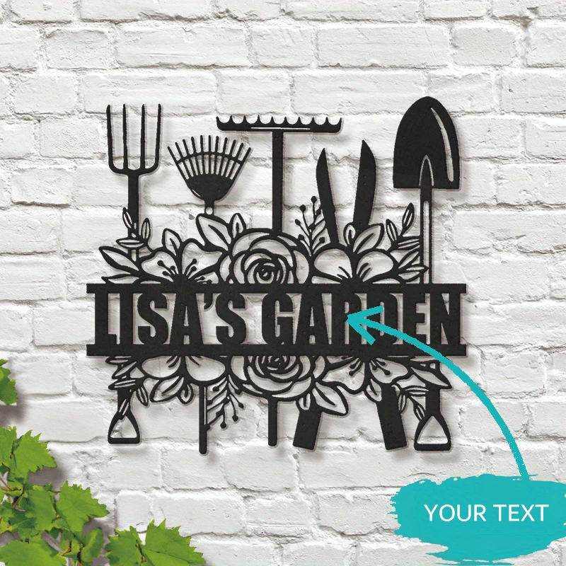 Personalized Garden Sign Outdoor Wall Art Customized Garden Decor Mother's Day Gift Garden Entrance Name Plaque for Yard Decorat