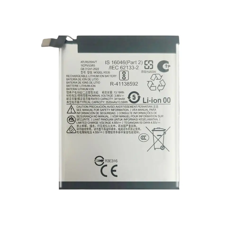 Mobile Phone Battery Reliable Power RS35 For Motorola Moto Razr 60 Ultra 3520mAh
