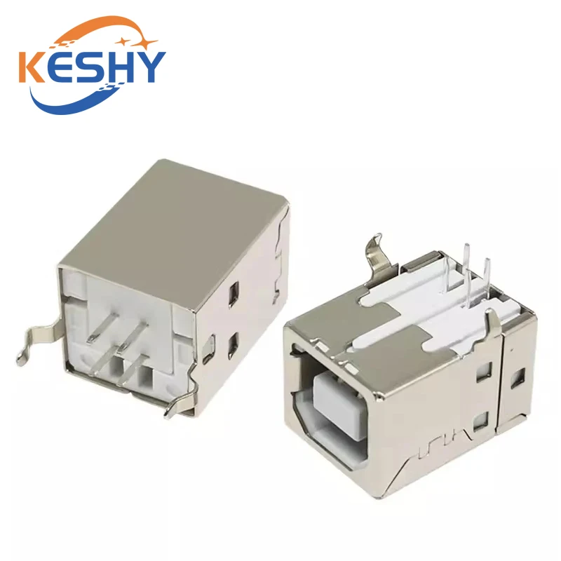 10PCS USB 2.0 Connector Socket Jack Female Male B Type 90°/180°Connector Soldering PCB Connector Printer Interface G45