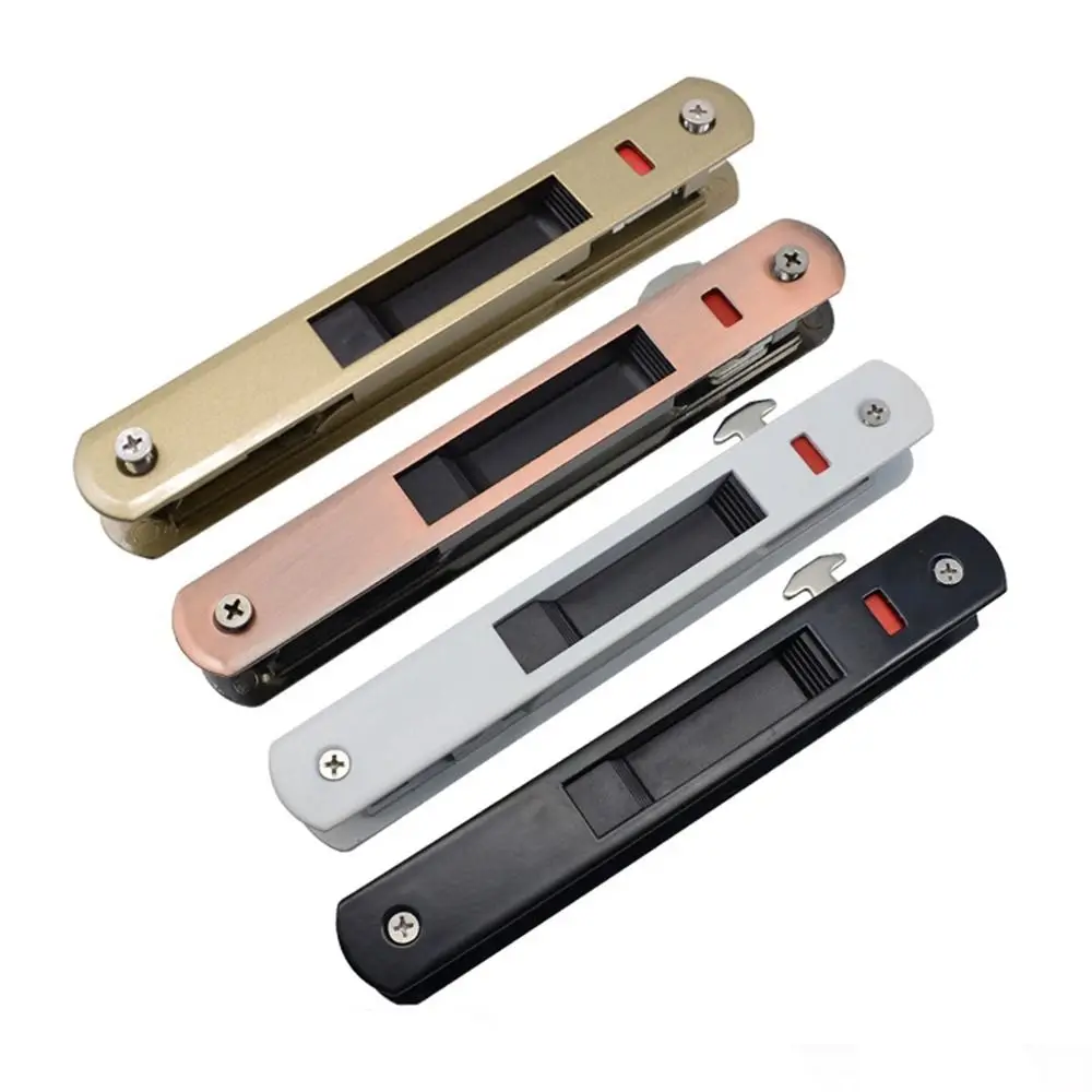 Durable Zinc Alloy Sliding Door Lock Hook Durable 90 Type Door Handle Lock Invisible Embedded Lock Window Latch Sliding Window