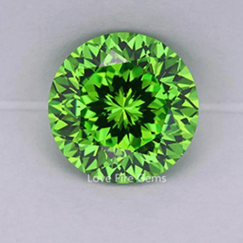 Brillante tsavorita verde esmeralda piedra preciosa corte redondo 11,0mm 5,0 Cts VVS cuentas de gemas para joyería