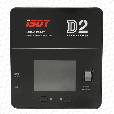 ISDT D2 MARK II 200W 20A AC Dual Channel Output Smart Battery Balance Charger for RC Car Airplane Helicopter 2-6S Lipo LiHv LiFe