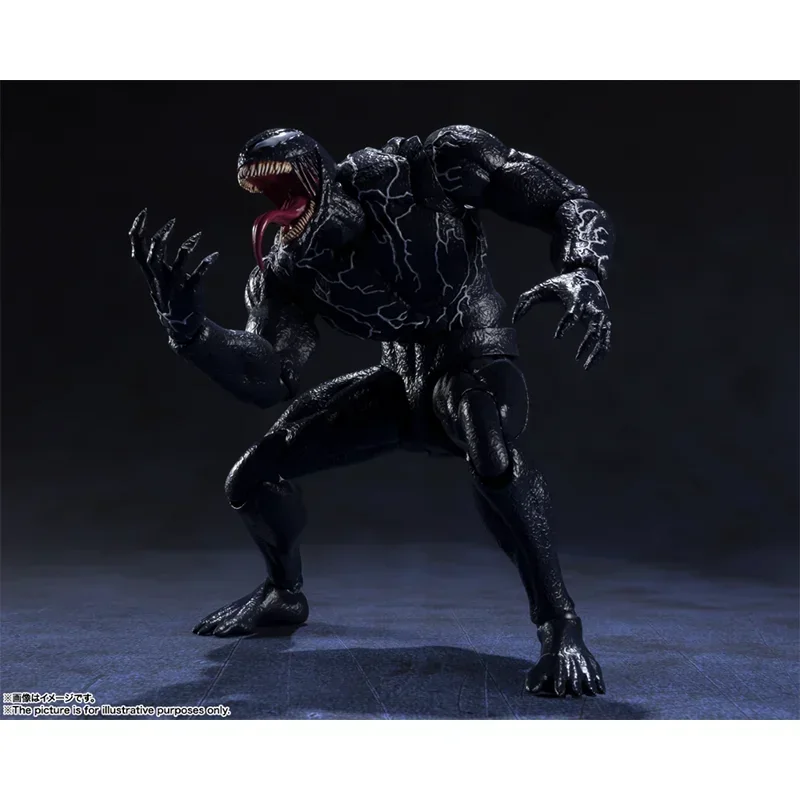 

In Stock Original Bandai SHF Marvel Universe Anime Figure Venom 2 Anime Action Figure Model Toys Collectible Doll Gifts for Kids