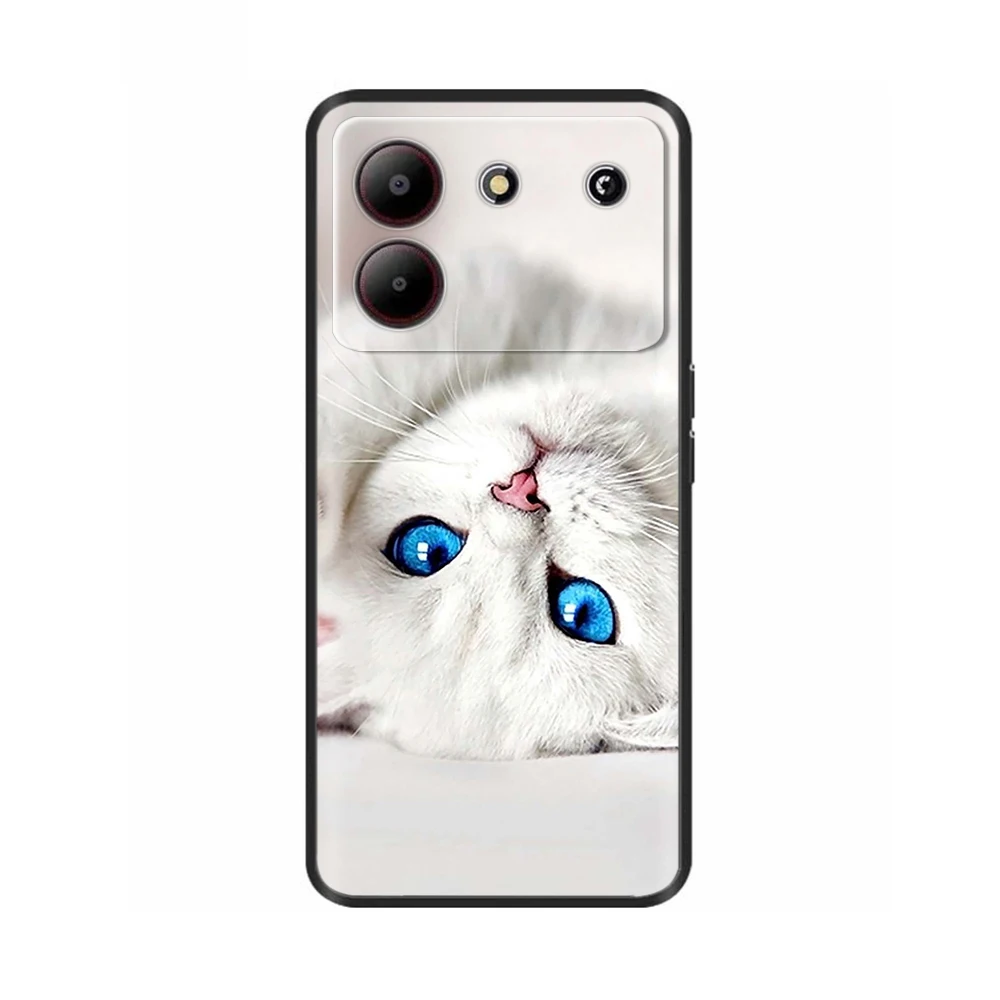Cover For ZTE Blade A54 4G Case Silicone Painted Soft Protective Black Coque For ZTE Blade A34 BladeA54 Cartoon TPU BladeA34 Bag