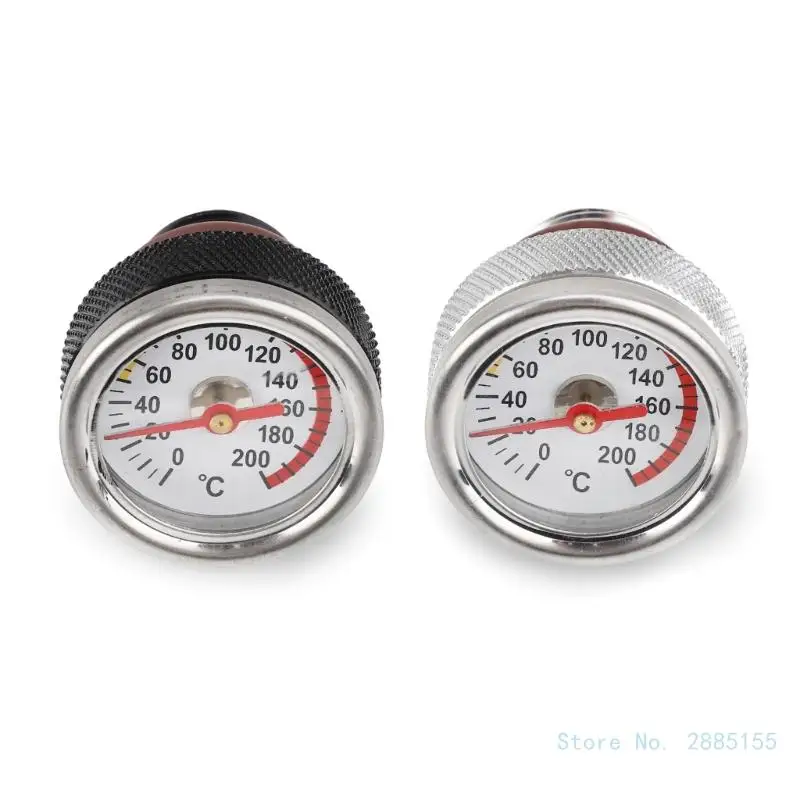 M20x1.5 Motorcycle Engine Oil Caps Tanks Temperature Gauge Oil Gauge Fitting 0-200℃ Display Oil Temperature Gauge