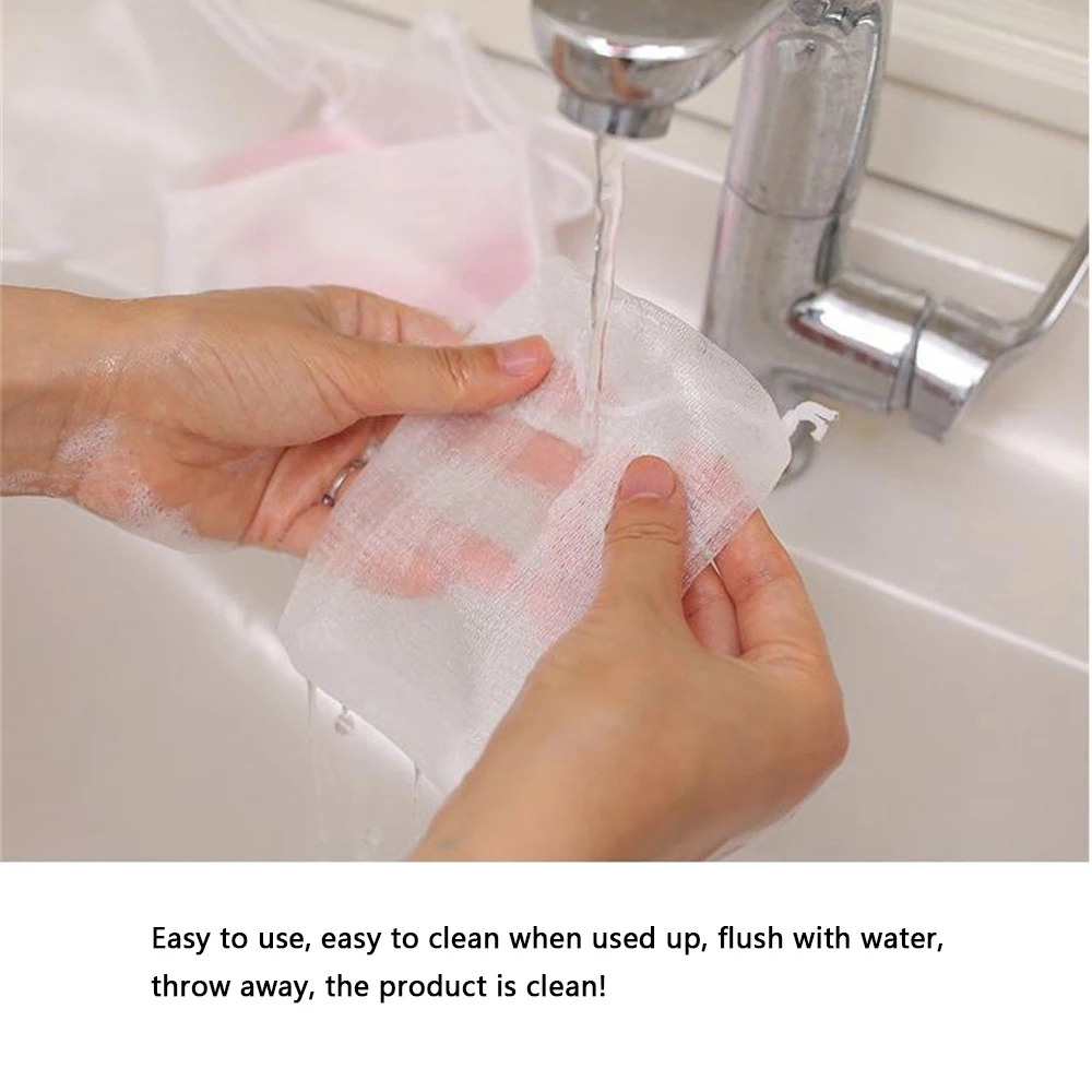 Bolsa de malla de espuma conveniente, duradera, fácil de usar, ecológica, se puede reutilizar, bolsillo de jabón de malla para ducha, espuma de conveniencia