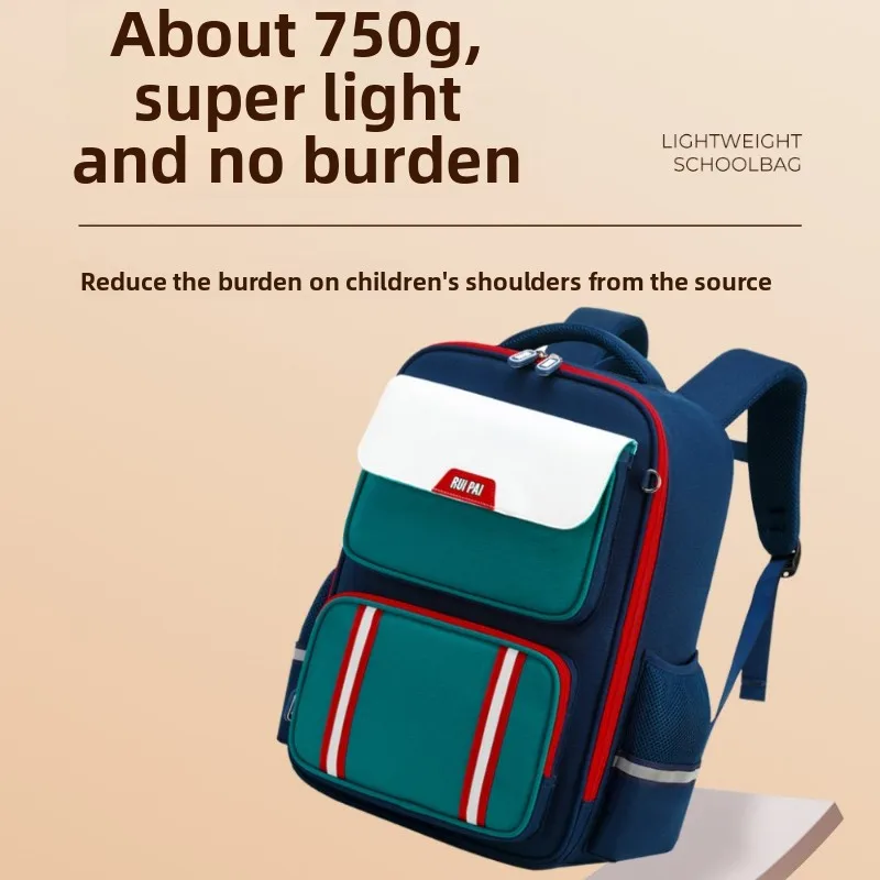 

School Backpack for Boys Grades 3-6 Spine Care Burden Reduction Large Capacity Kids Backpack for Girls Student School