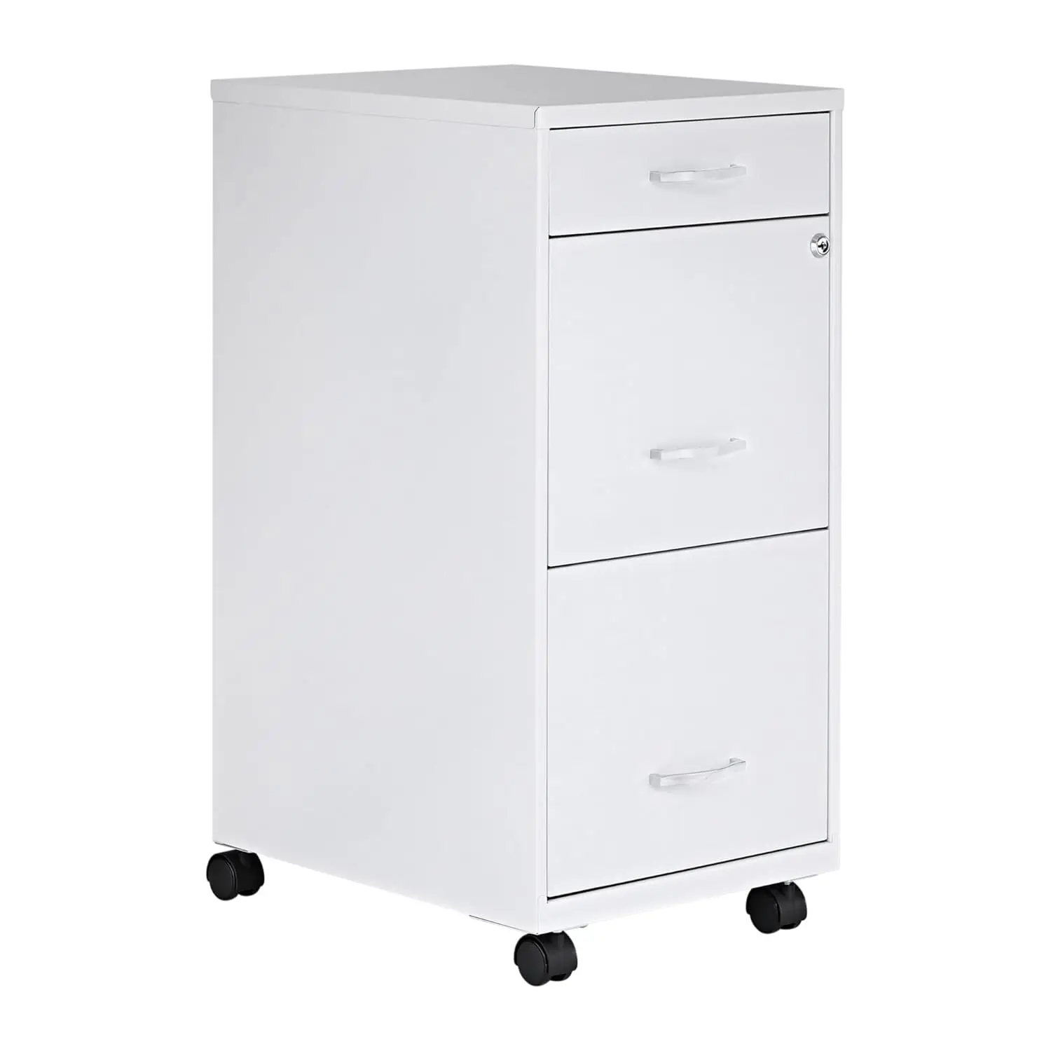 

Box/File/File Mobile White File Cabinet, 3 Drawer, 26.5 x 14.3 x 18 in