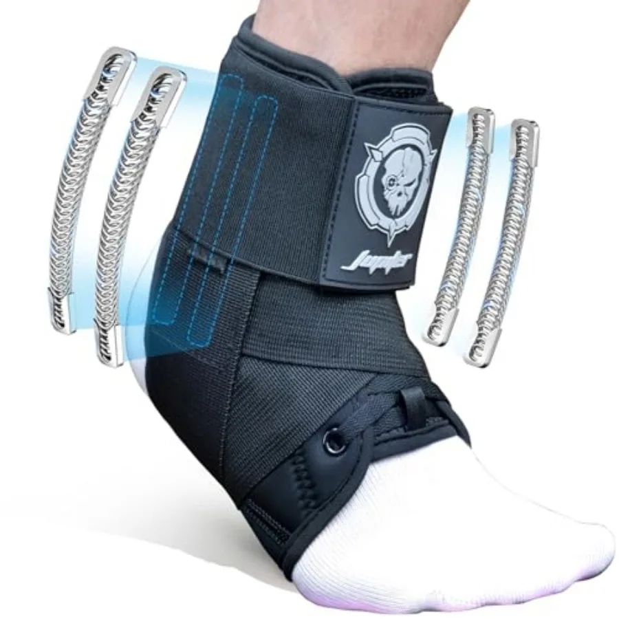 

Ankle Brace for Sprained Ankles for Women and Men, Made of Neoprene with Dual Springs, for Injury Recover, Running, Basketball