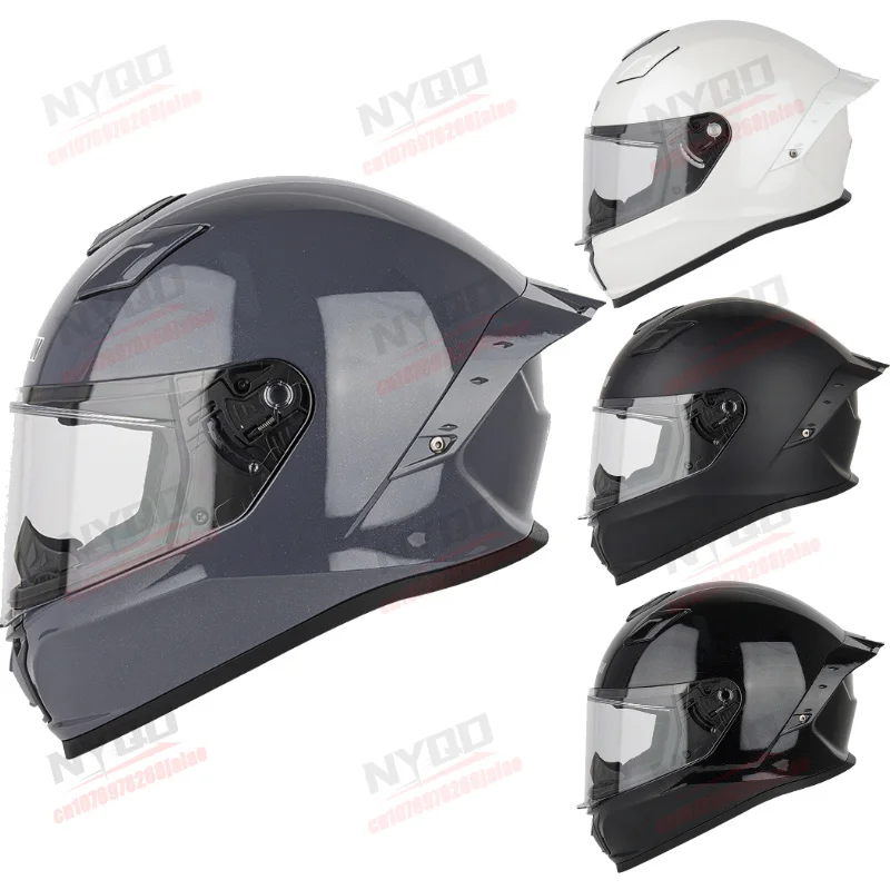 

Motorcycle Helmet DOT Men's and Women's Four Seasons Safe and Comfortable Fully Covered Riding Helmet