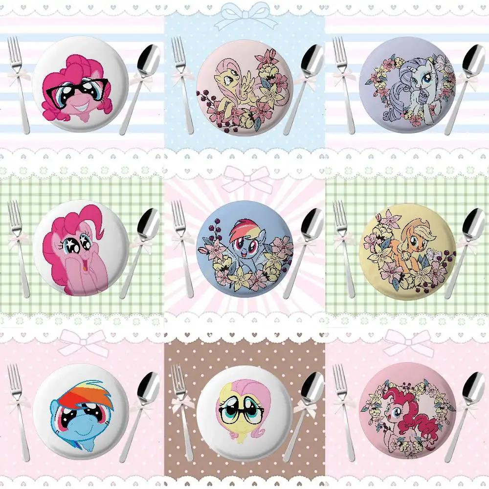Cute M-My Little Pony-S Badges Fans' Cartoon Lapel Pins Brooch Emblem Trinkets Gifts Folks Backpack Decor Jewelry Pieces