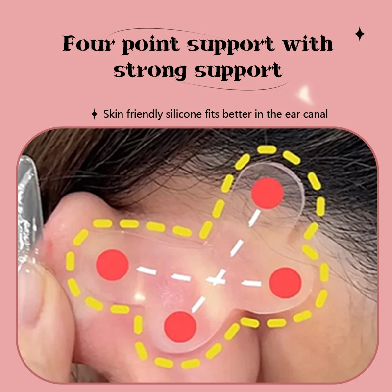 2/3/4pcs Butterfly-Shaped Elf Ear Stickers Corrector Correction Patch Silicone Patches Tape Cosmetics Ears Primer