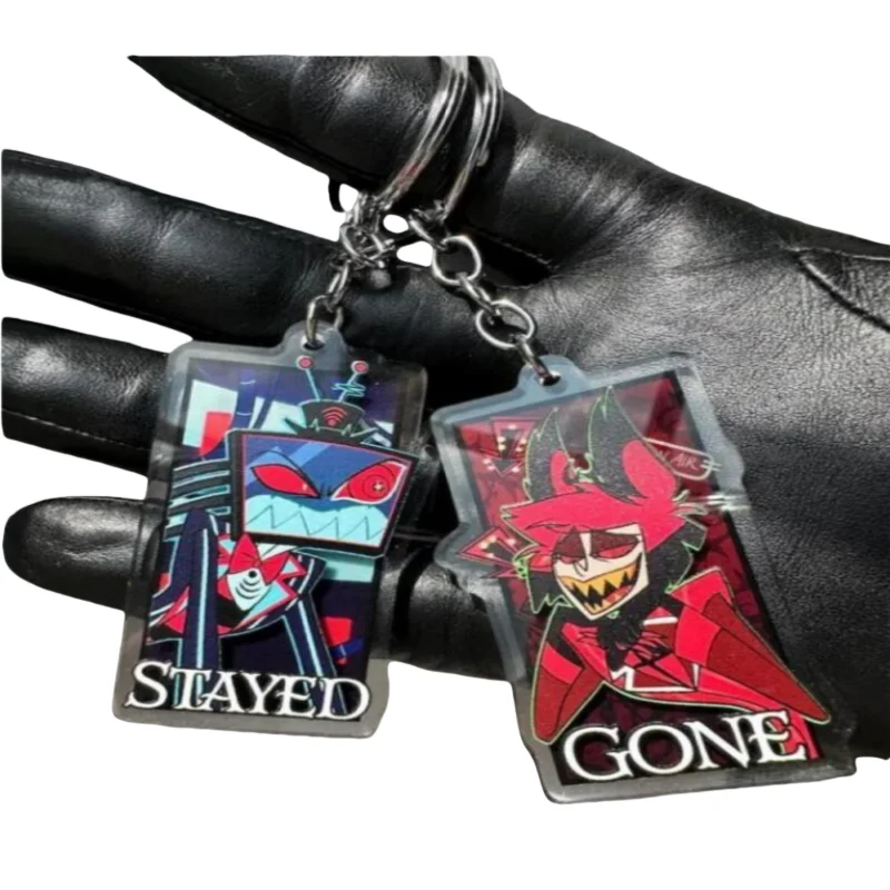 

Акриловый брелок Hazbin Hotel: Вокс и Аластор, подвеска для школьной сумки, украшение для сумки, аниме-брелок, модный подарок