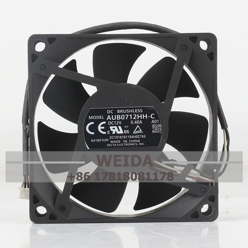 Delta  AUB0712HH-C DC12V 0.40A AC EC 7025 70X70X25MM 7CM Three-wire BenQ projection AS303 Acer projector cooling fan 70*70*25MM