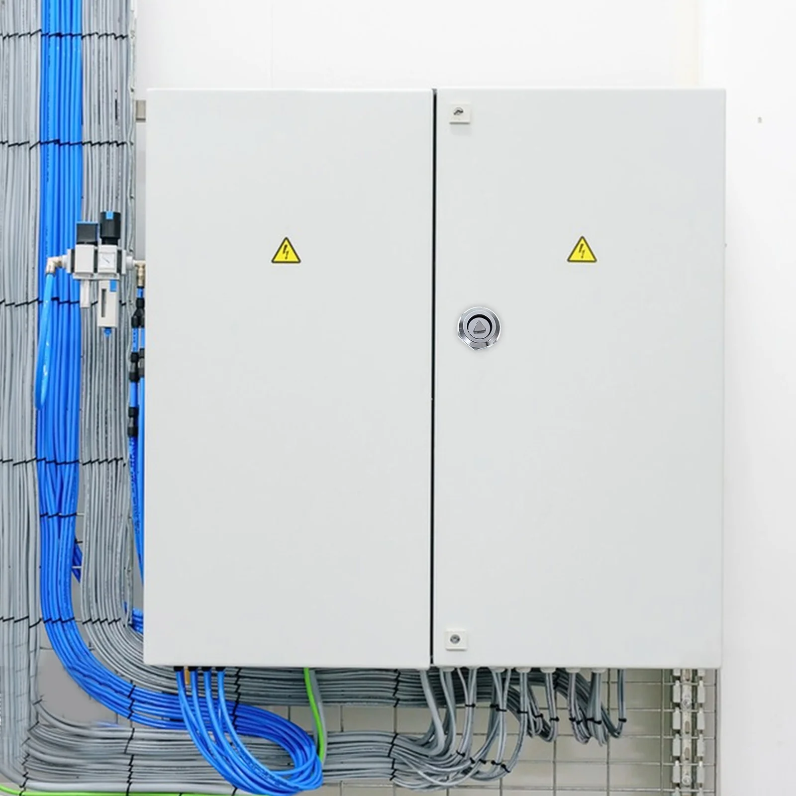 

5Pcs Zinc Alloy Cam Lock Triangle Key Cabinet Door Lock for File Cabinet Distribution Box Electrical Box Security